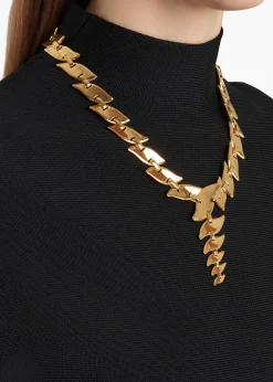 Leaf Chain Necklace in Gold