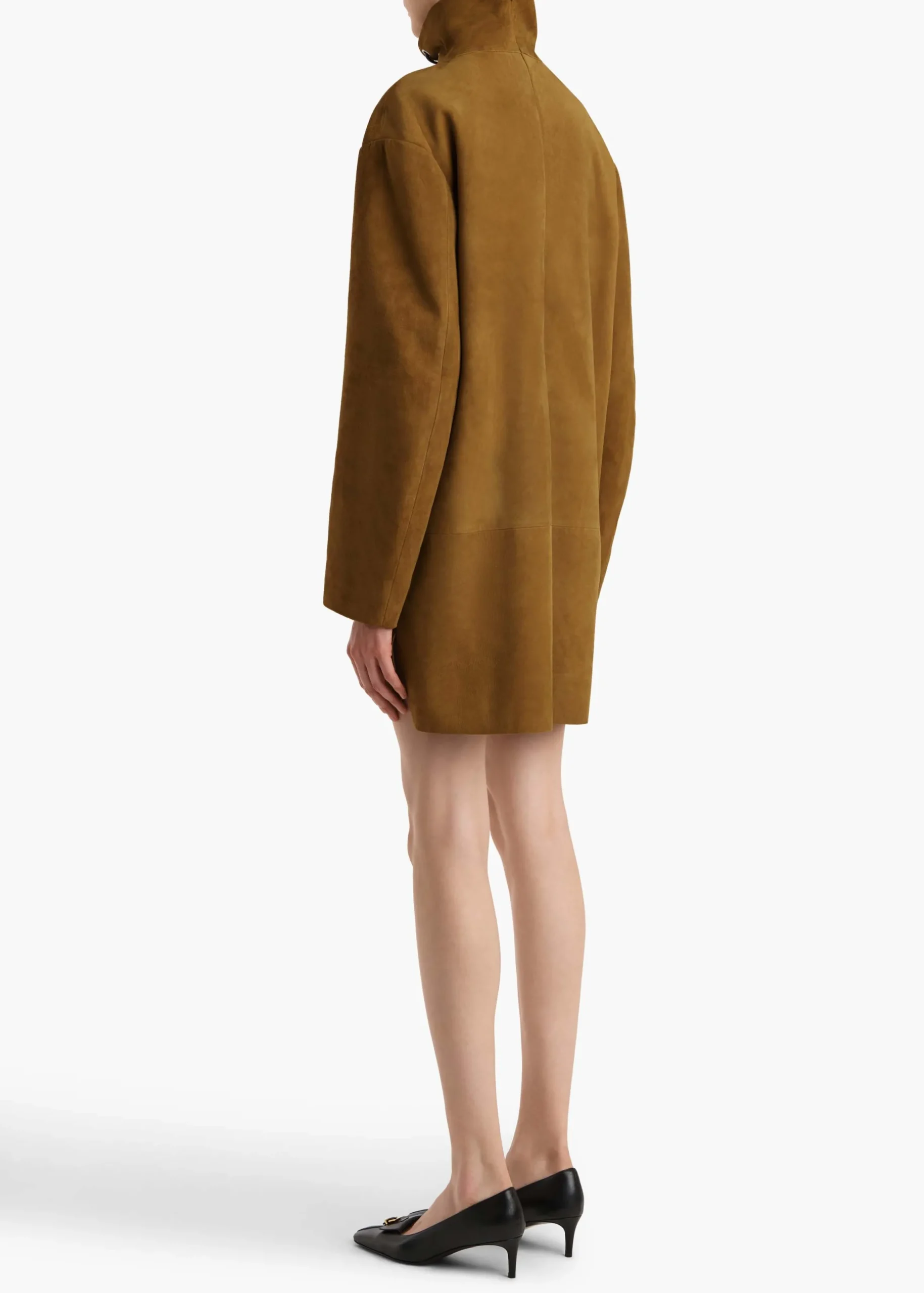 Lee Dress in Toffee Suede