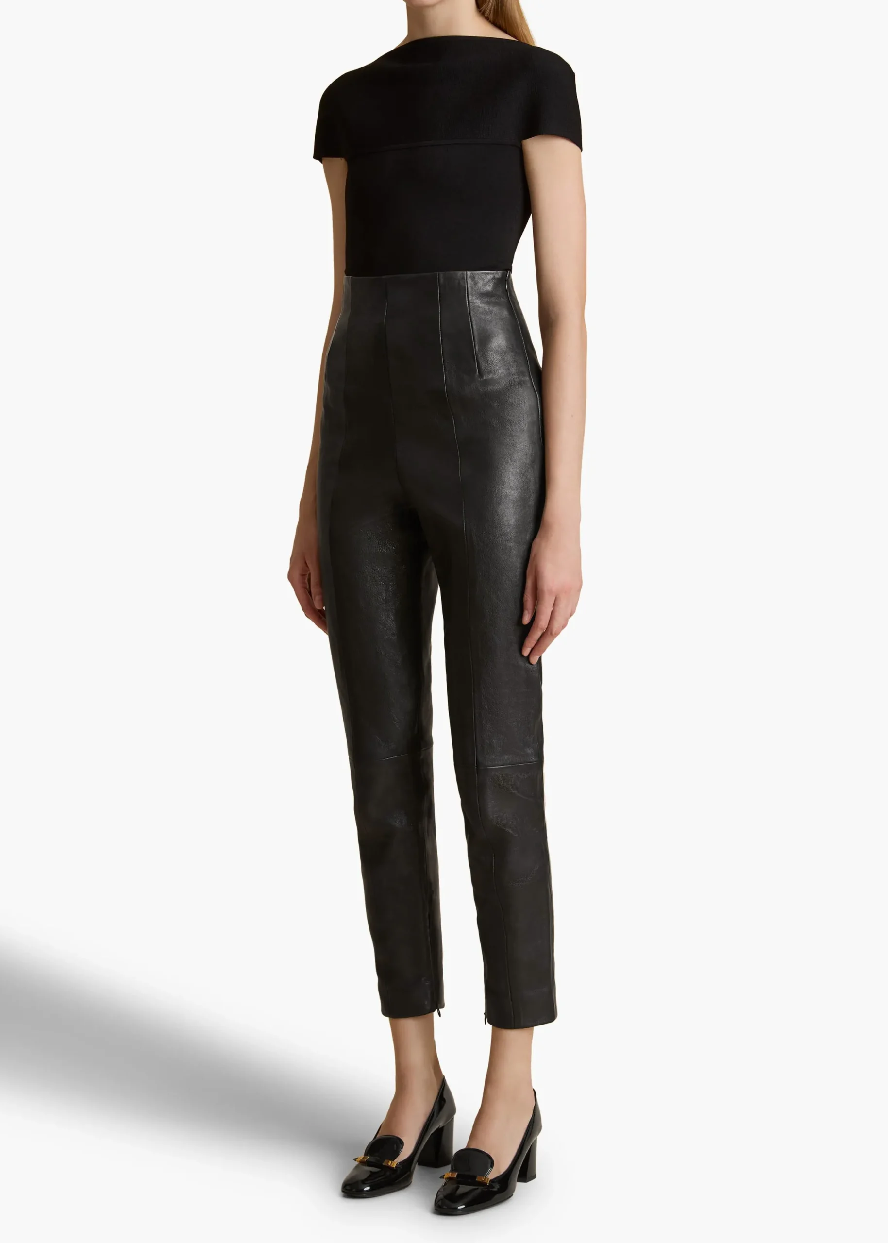 Lenn Pant in Black Leather