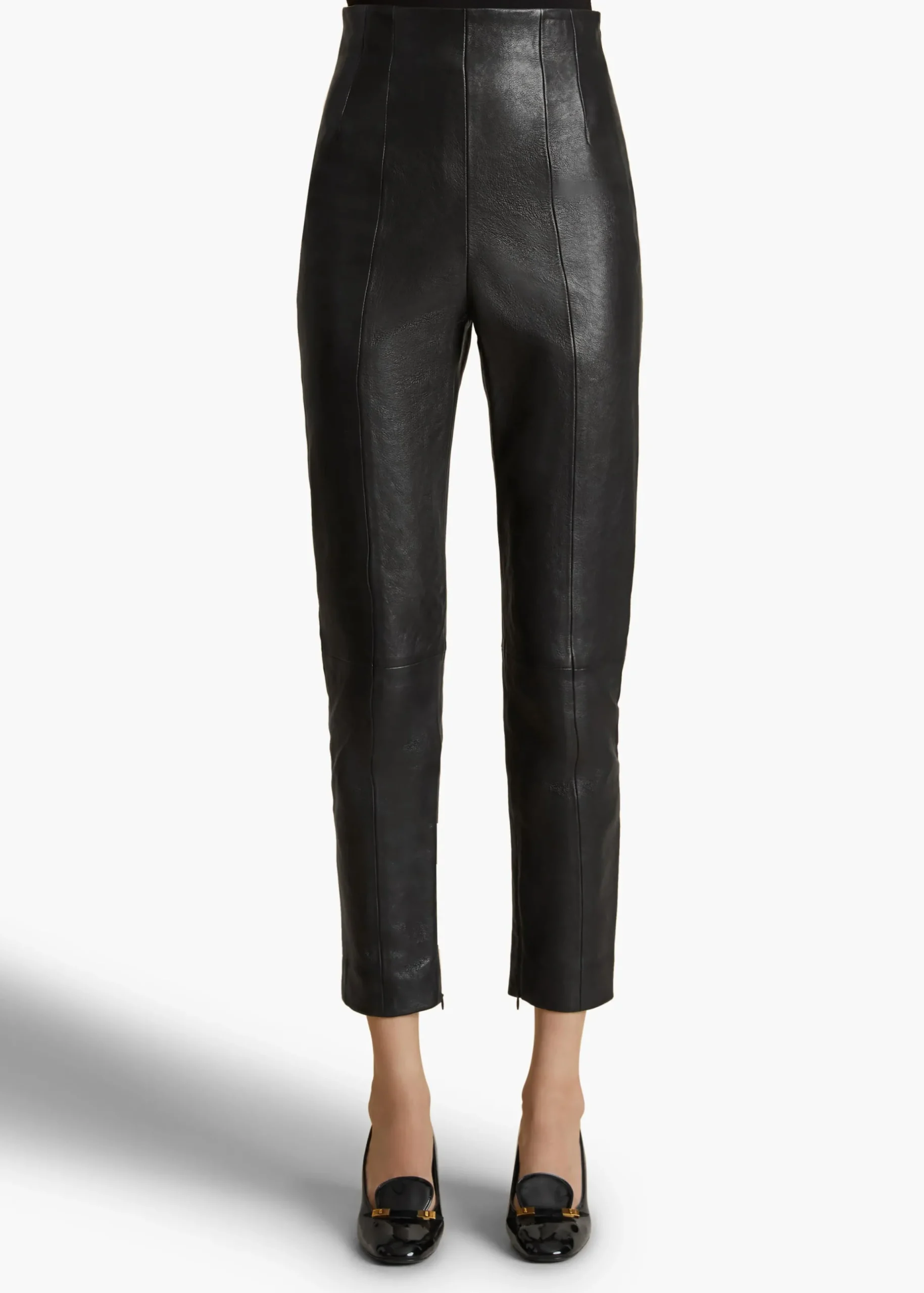 Lenn Pant in Black Leather