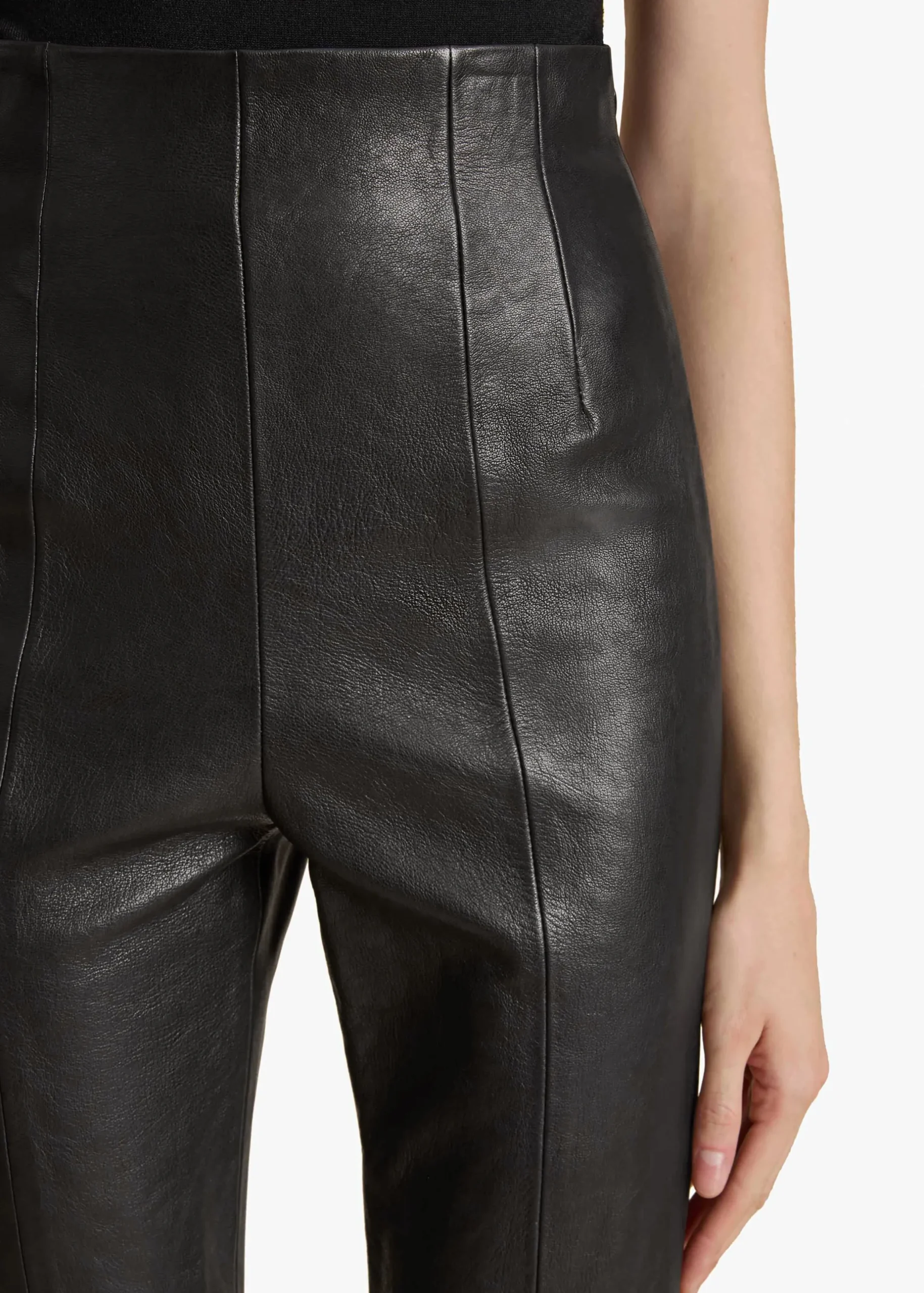 Lenn Pant in Black Leather