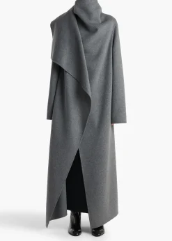 Levitt Coat in Grey Melange