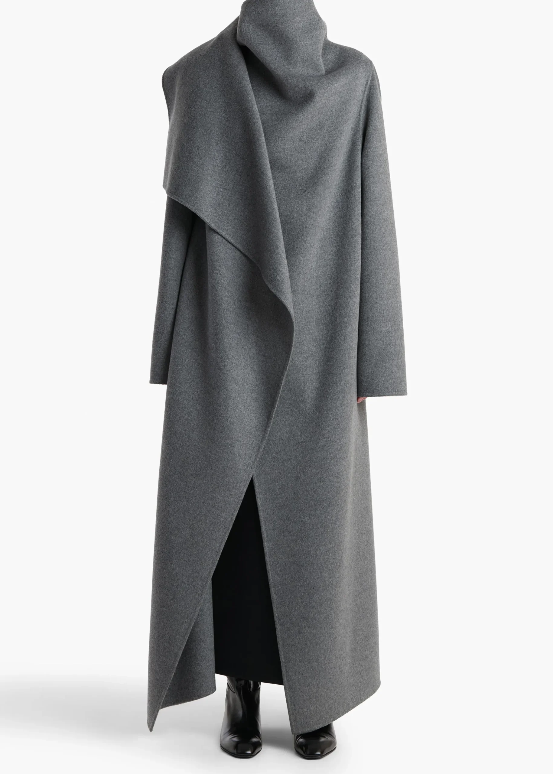Levitt Coat in Grey Melange