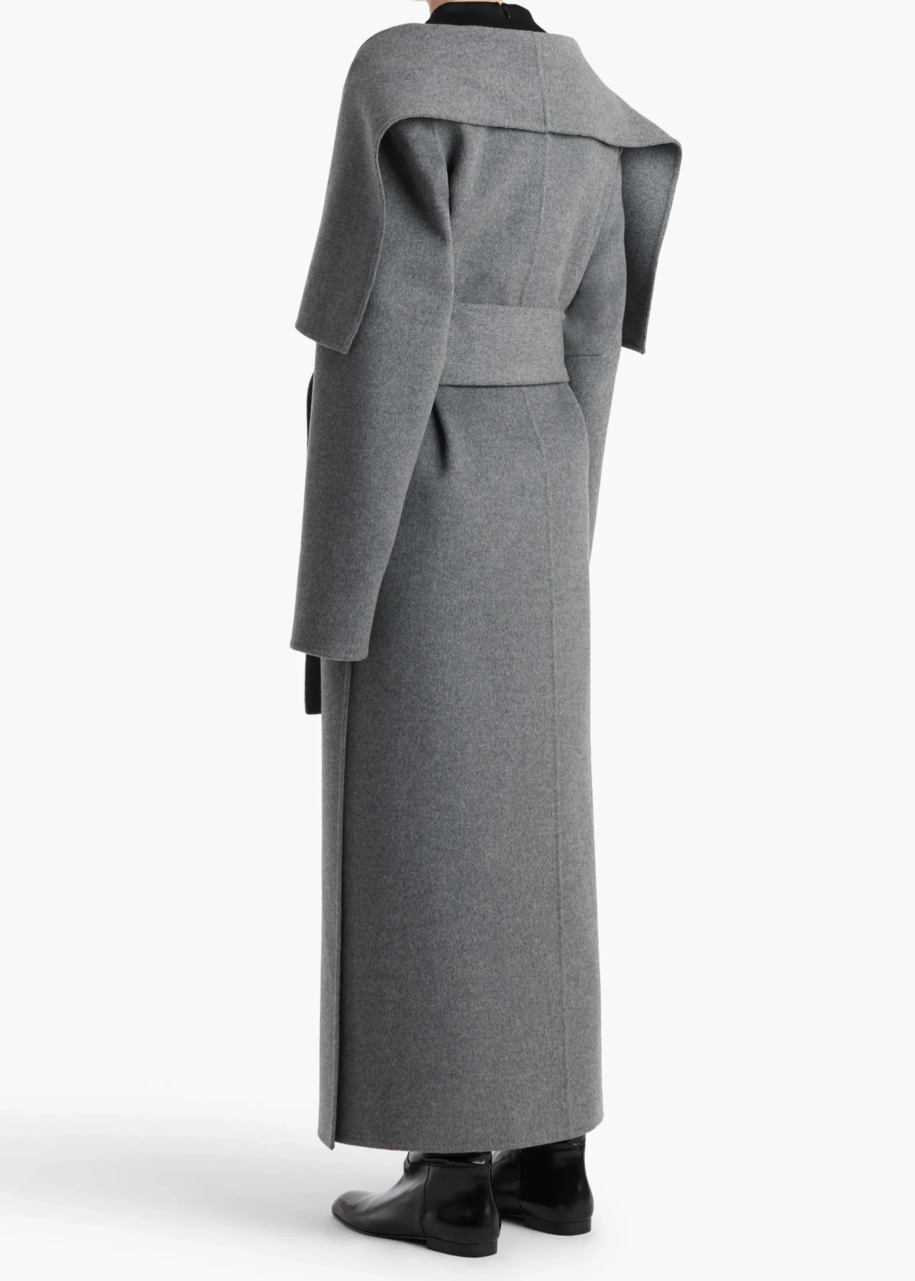 Levitt Coat in Grey Melange
