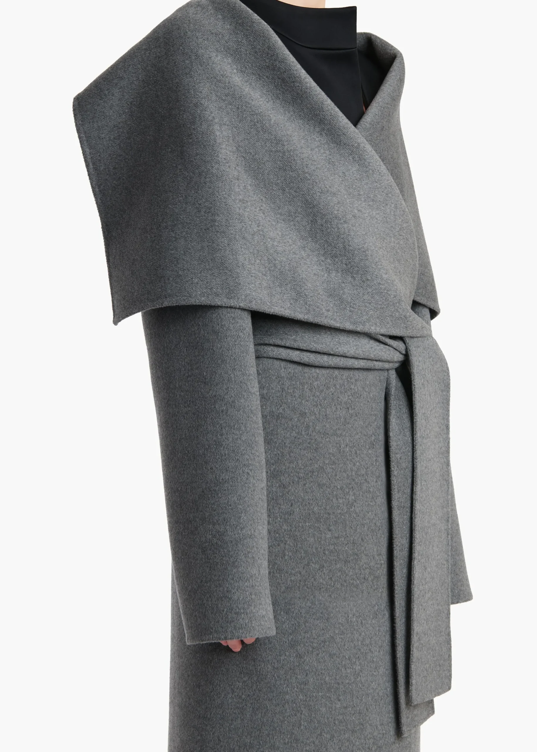 Levitt Coat in Grey Melange
