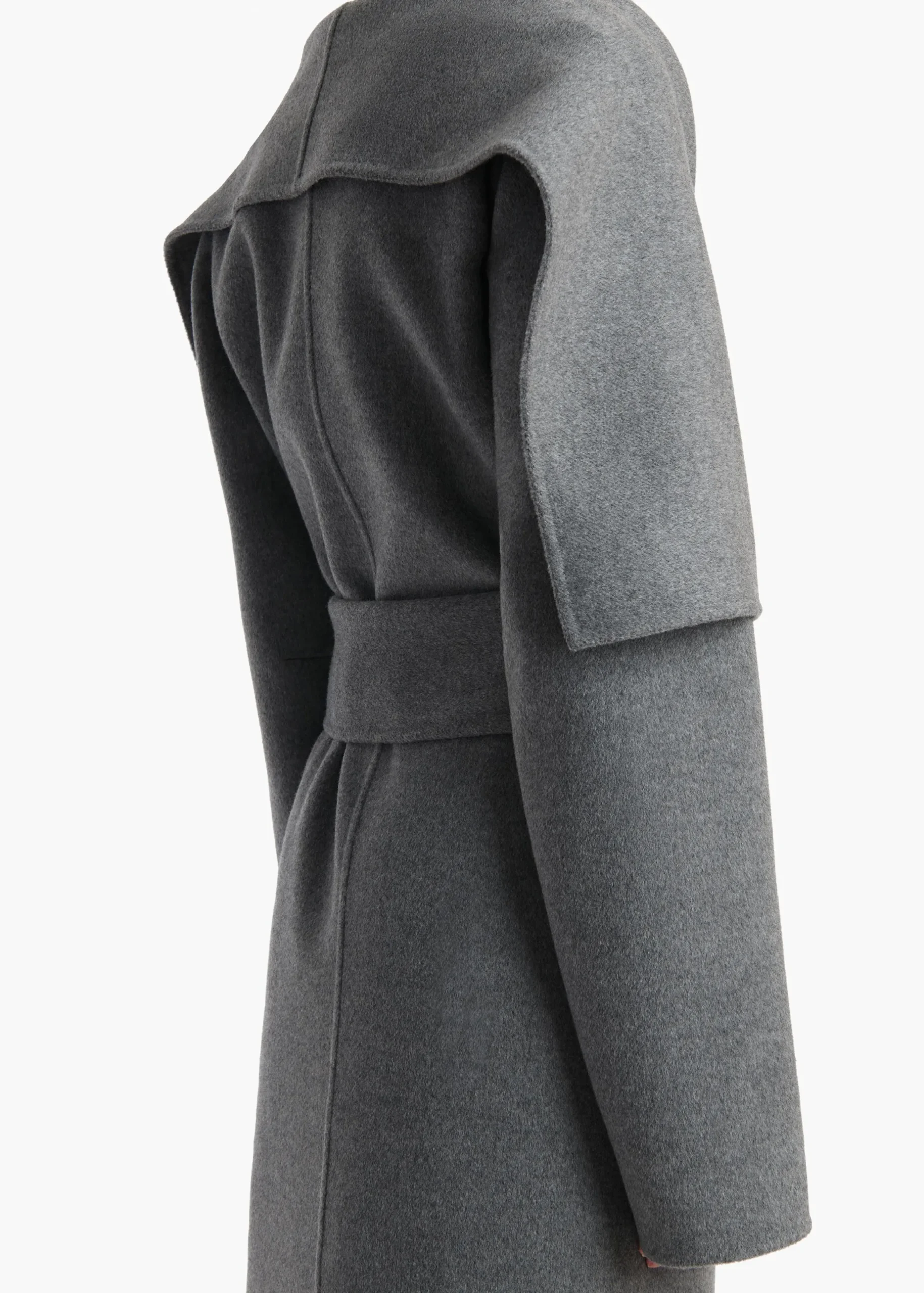 Levitt Coat in Grey Melange