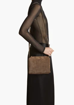 Lina Crossbody Bag in Cedar Suede