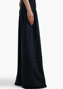Linden Pant in Navy and White Stripe
