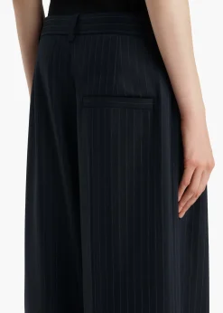 Linden Pant in Navy and White Stripe