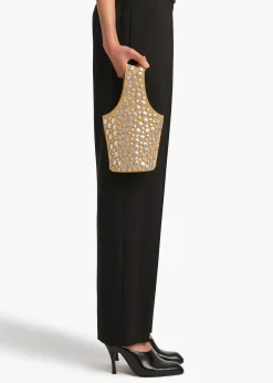 Livia Bag in Mud Suede with Silver Studs