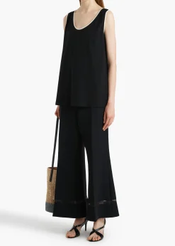 Longo Top in Cream and Black