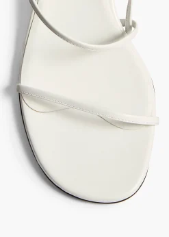 Loop Kitten Heel Sandal in Chalk Leather