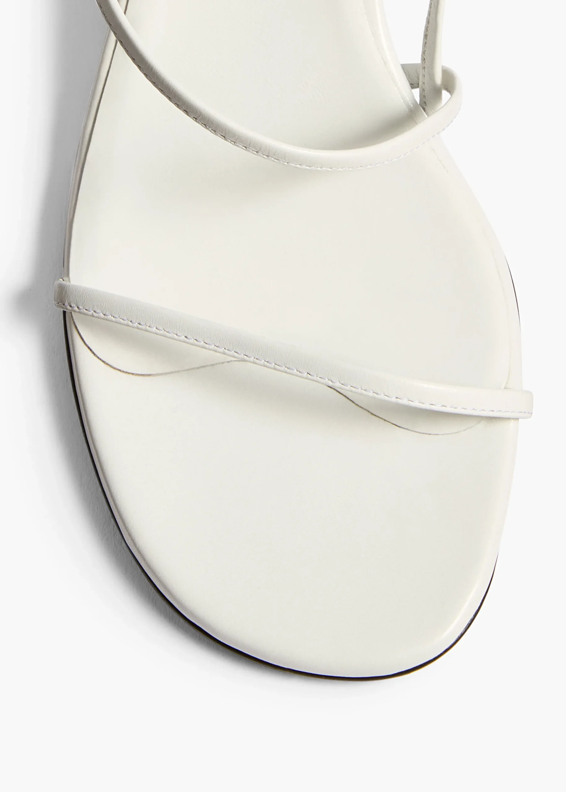 Loop Kitten Heel Sandal in Chalk Leather