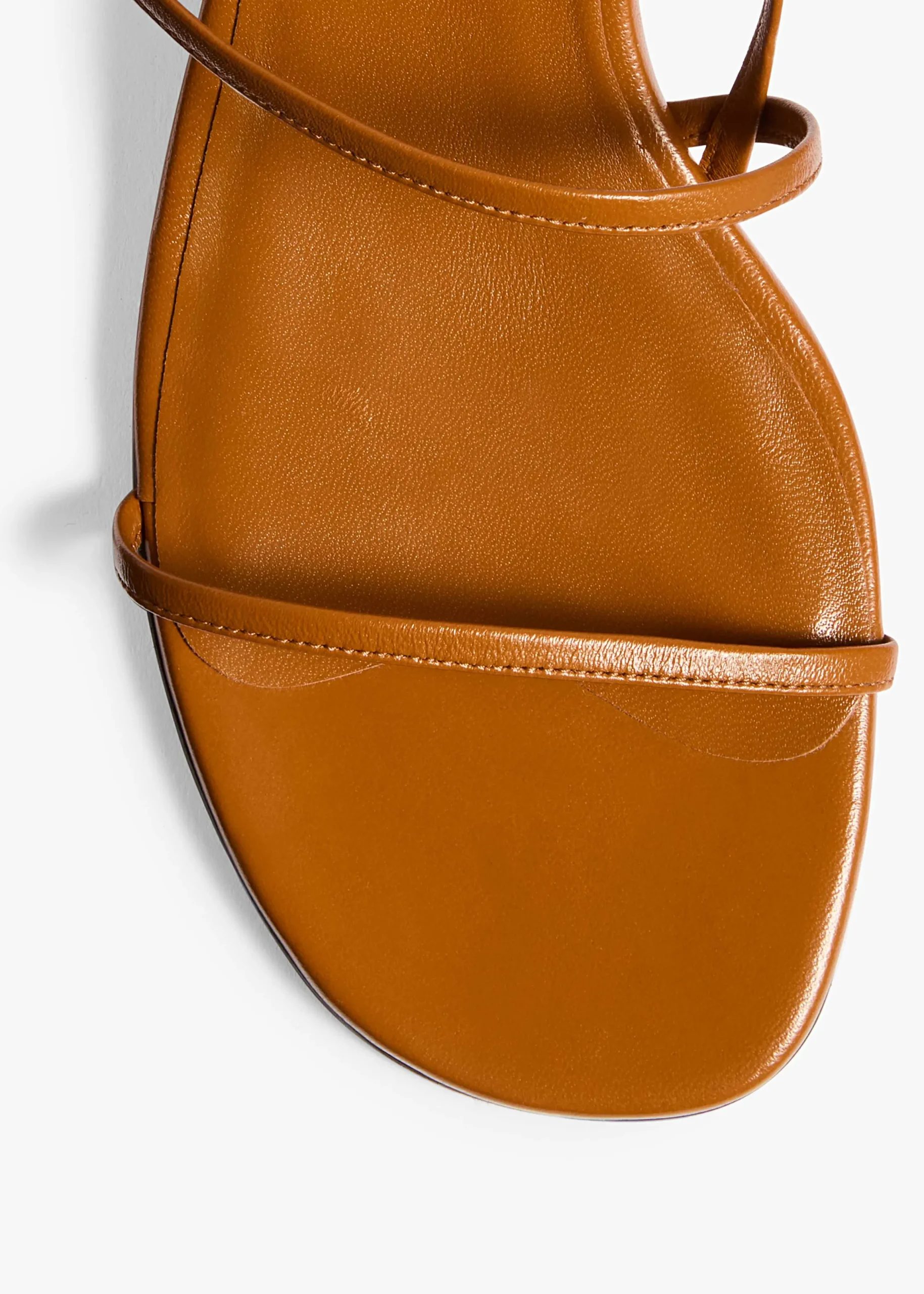Loop Kitten Heel Sandal in Cuoio Leather
