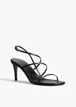 Loop Sandal in Black Leather