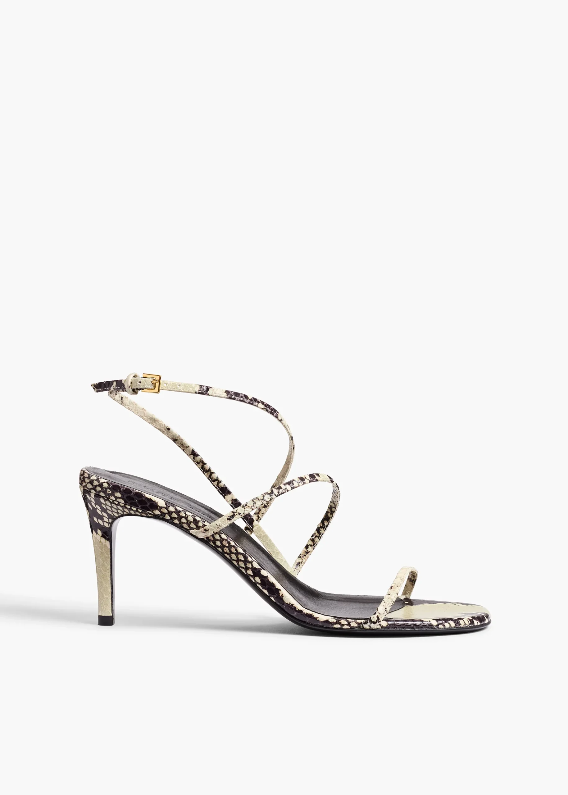 Loop Sandal in Natural Python-Embossed Leather