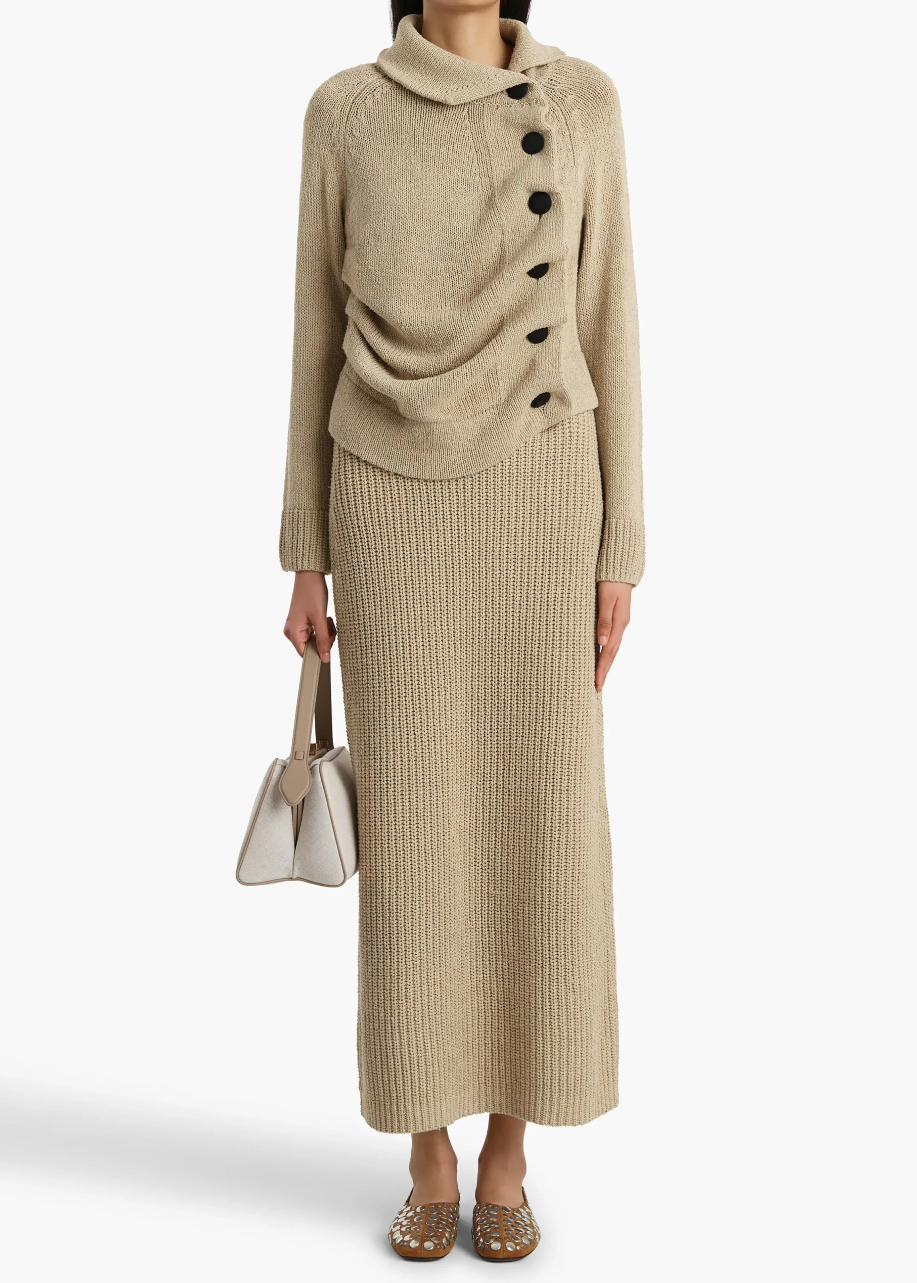 Lorrai Cardigan in Beige