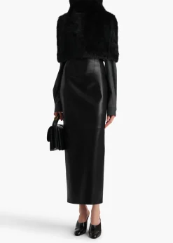 Loxley Skirt in Black Leather