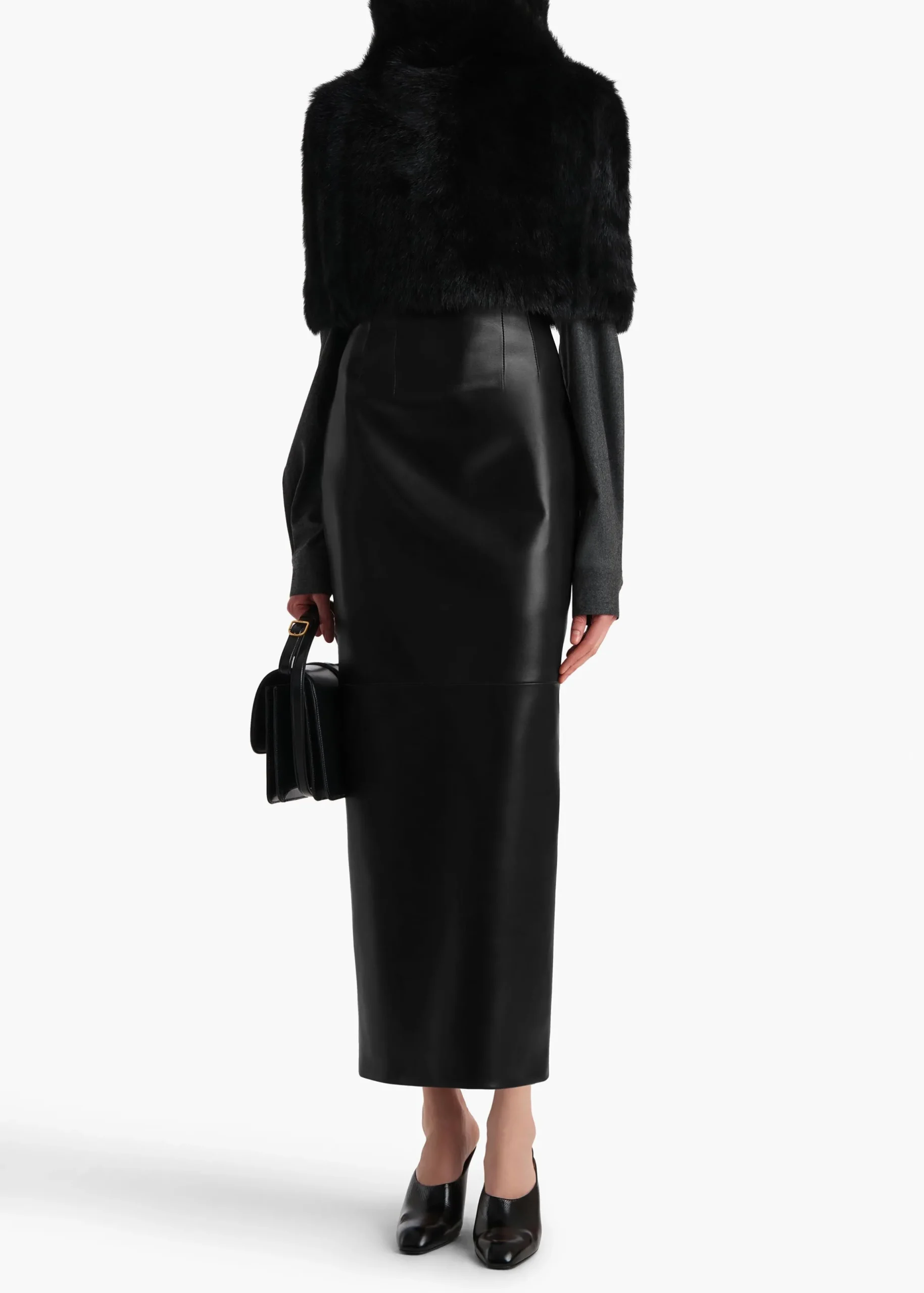 Loxley Skirt in Black Leather