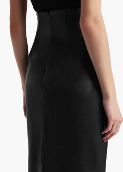 Loxley Skirt in Black Leather