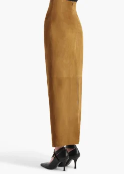 Loxley Skirt in Toffee Suede