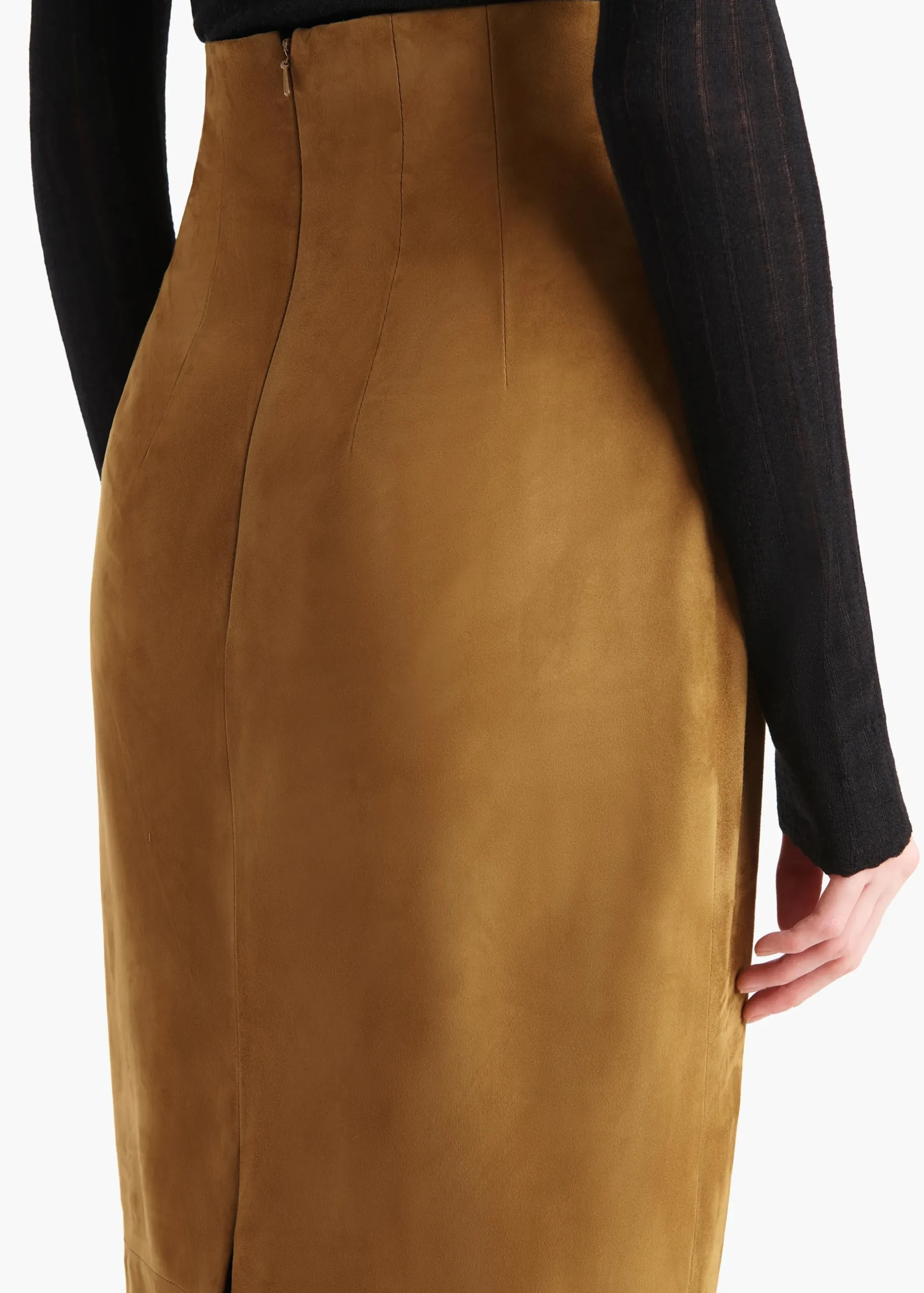 Loxley Skirt in Toffee Suede