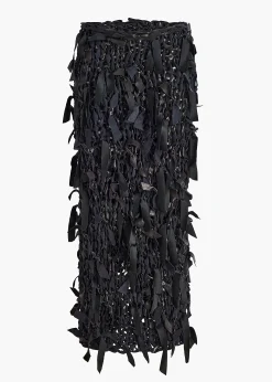 Lyla Skirt in Black Leather