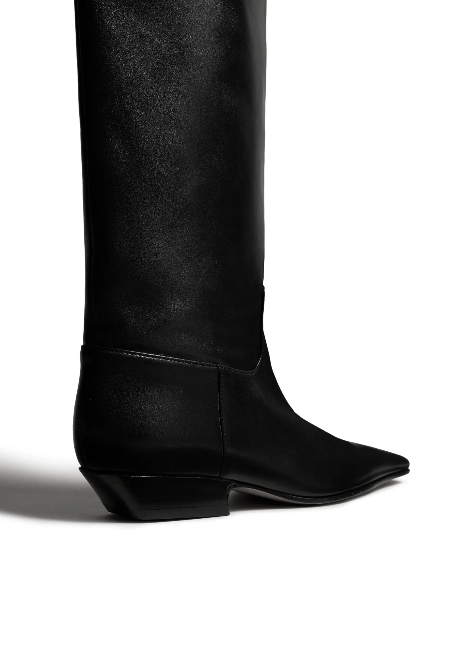 Marfa Knee-High Boot in Black Leather