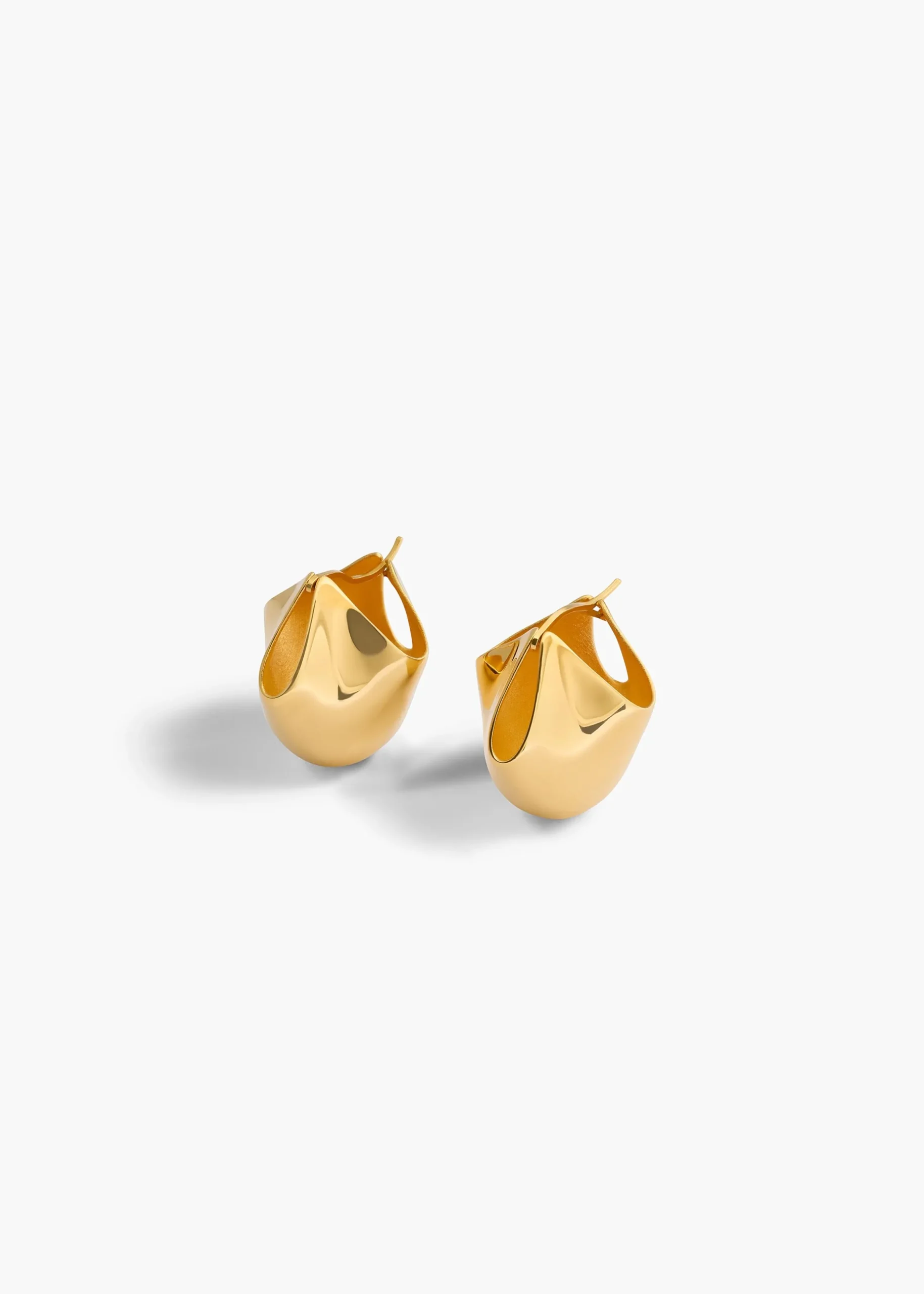 Medium Lotus Earrings in Gold