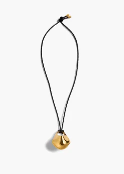 Medium Lotus Pendant in Gold