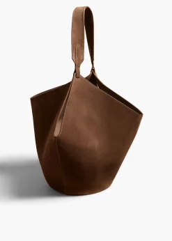 Medium Lotus Tote in Cedar Suede