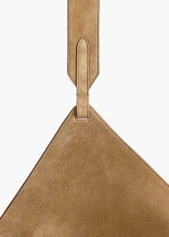 Medium Lotus Tote in Mud Suede