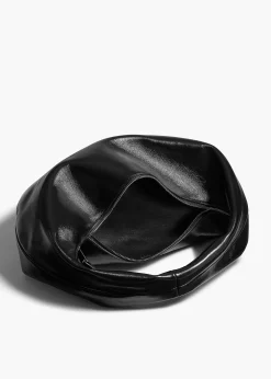 Medium Olivia Hobo in Black Crackle Patent Leather
