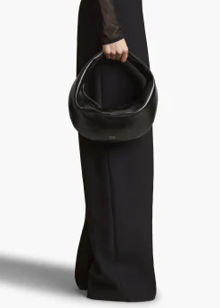 Medium Olivia Hobo in Black Crackle Patent Leather