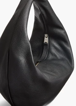 Medium Olivia Hobo in Black Pebbled Leather