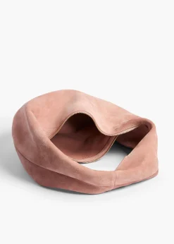 Medium Olivia Hobo in Dusty Pink Suede