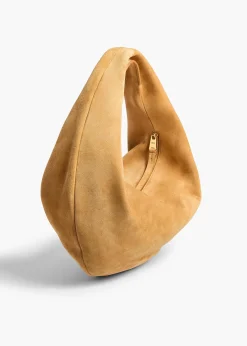 Medium Olivia Hobo in Goldenrod Suede