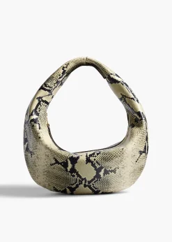 Medium Olivia Hobo in Natural Python-Embossed Leather