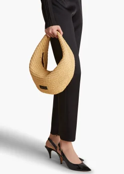 Medium Olivia Hobo in Natural Raffia