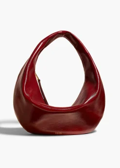 Medium Olivia Hobo in Oxblood Crackle Patent Leather