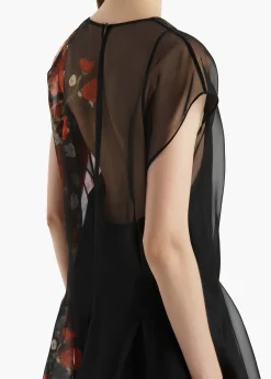 Merith Dress in Black and Red
