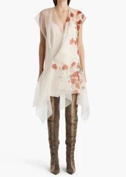 Merith Dress in Cream and Red
