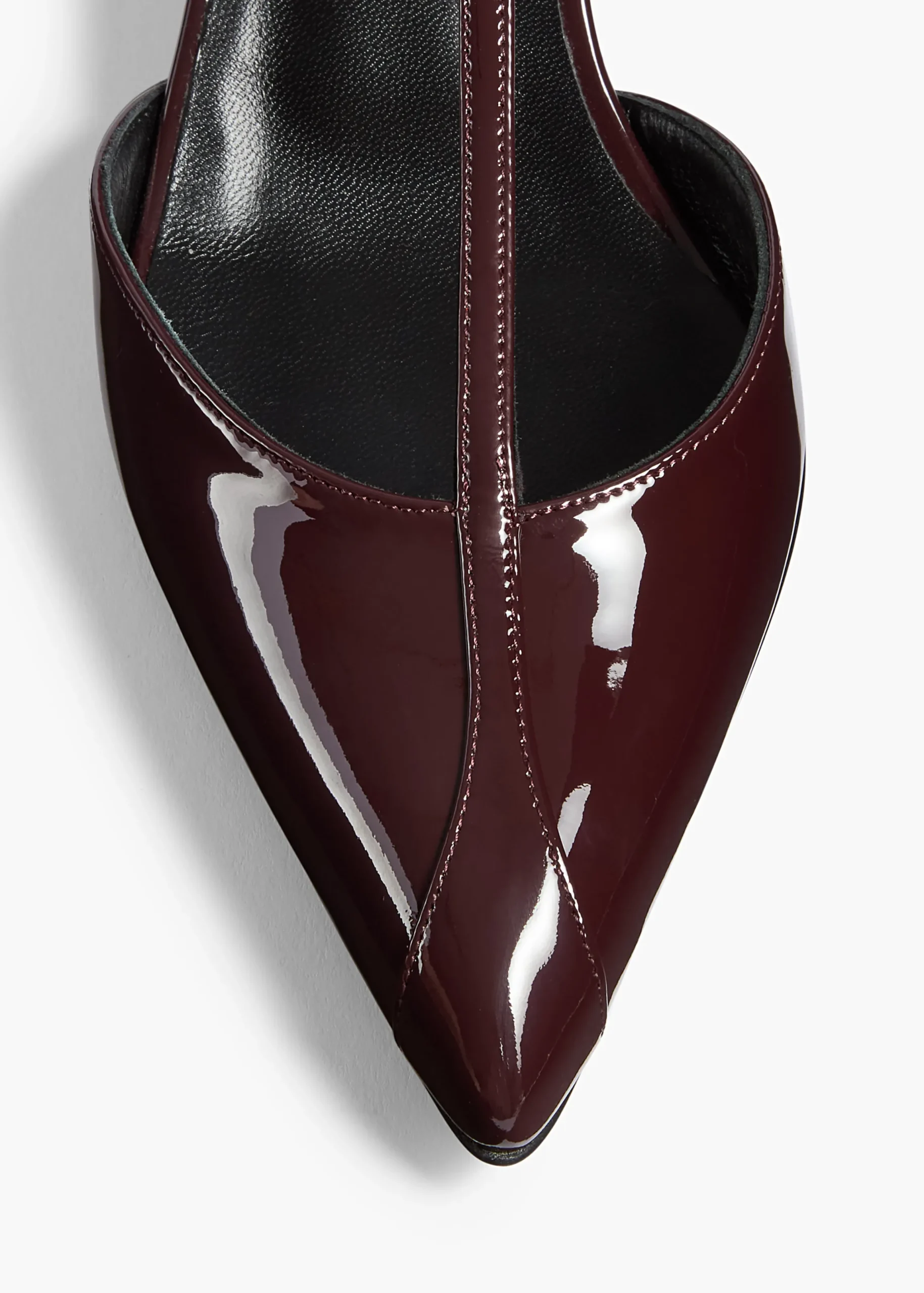 Mia Pump in Bordeaux Patent Leather