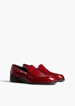 Miles Loafer in Ruby Alligator