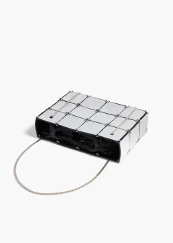 Mini Emma Bag in Silver Metallic Leather