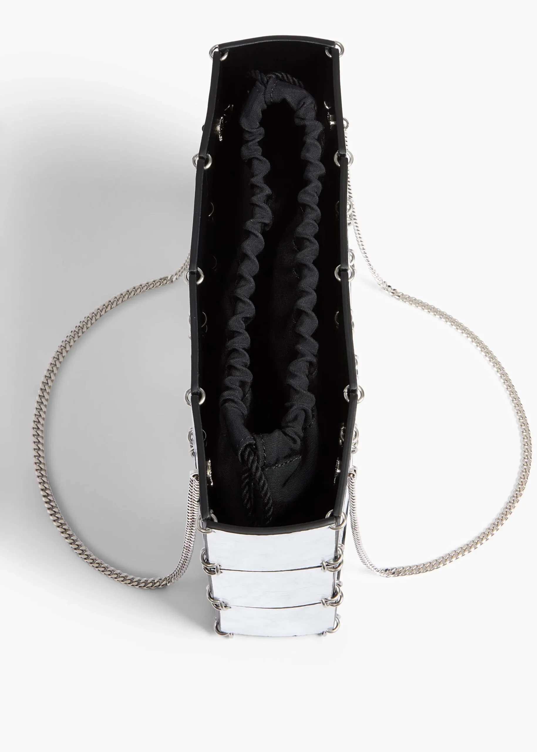 Mini Emma Bag in Silver Metallic Leather