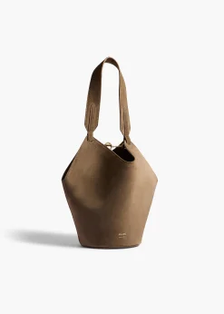Mini Lotus Tote in Cedar Suede