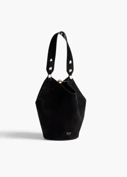 Mini Lotus Tote in Zebra Print Haircalf and Black Suede