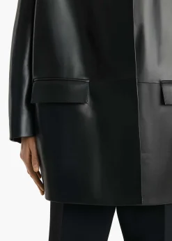 Mura Coat in Black Leather