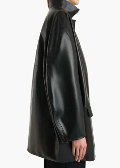 Mura Coat in Black Leather